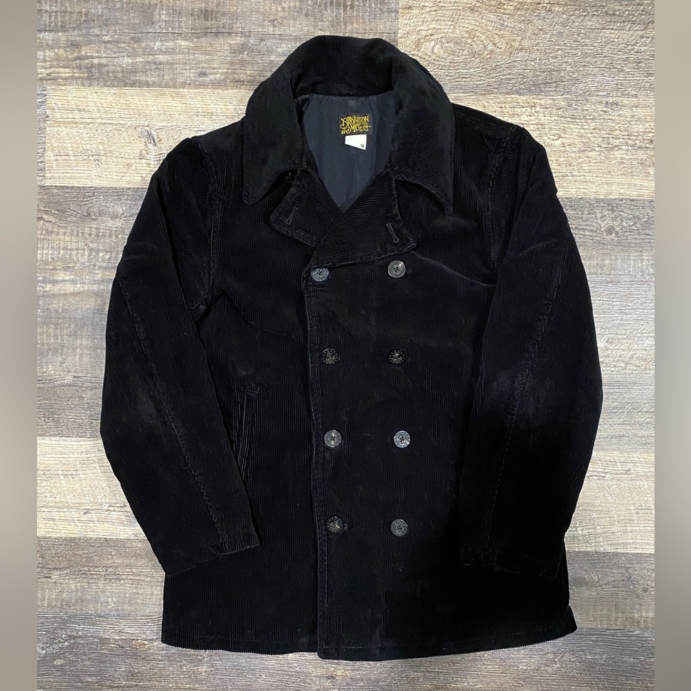(SOLD) Bronson corduroy peacoat jacket Black M/38